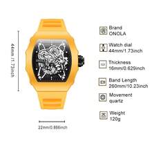 ONOLA Đồng hồ thạch anh cao cấp mới năm 2026 dành cho nam, chống nước 30M, dạ quang, lịch, hộp quà tặng doanh nhân. - Một cỡ - Xem 10