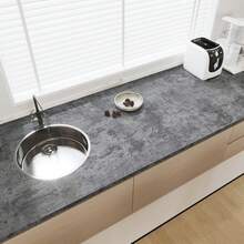 60cm x 3 Meter Industrieller Zementgrauer Vinylfolie - selbstklebende Kunststoffrolle für Möbel, Küche und Schränke - Kontaktpapier Abzieh- und Klebetapete - 1PC - Übersicht 10