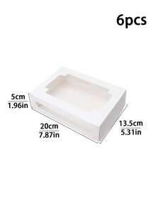 6个/12个装甜甜圈和纸杯蛋糕纸盒，烘焙包装盒，适用于蛋糕、糕点、巧克力、饼干、馅饼、生日派对、婚礼、复活节、礼品、蛋糕外卖盒 - 查看 12