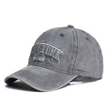 2顶男女通用经典刺绣“NEW YORK”水洗棒球帽，可调节休闲防晒快扣帽 - 彩色 - 查看 13