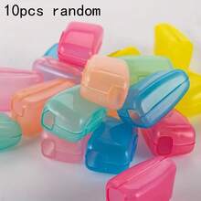 1/10个牙刷套，牙刷头保护盖，防尘保护盒，电动牙刷头套，颜色随机，便携式可重复使用牙刷架，防水防尘简约设计，适用于浴室配件、卫生用品、酒店用品、宿舍用品、商务旅行、返校季、旅行、日常使用，保持牙刷清洁清新！ - 彩色 - 查看 10