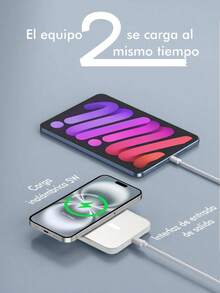 FUTUREM 5000mAh Magnetic Battery Compatible With IPhone, Portable Wireless Charger Mini Power Bank 5000mAh Magnetic Battery - White - View 6