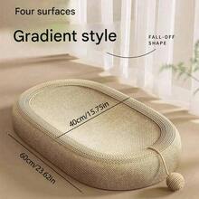 椭圆形天然实心猫抓板/猫床，耐磨、不掉毛、经久耐用，内置天然实心抓绳，大尺寸猫抓板，猫咪用品 - 貓抓板 - 查看 2