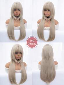 Tóc giả tổng hợp dài 28 inch với kiểu tóc thẳng tự nhiên, màu be tuyệt đẹp. Được thiết kế có mái, tóc giả này được làm từ sợi chịu nhiệt để đảm bảo độ bền. Bộ tóc giả này hoàn hảo để sử dụng hàng ngày, mang lại vẻ ngoài tự nhiên và chân thực. - Màu be - Xem 7
