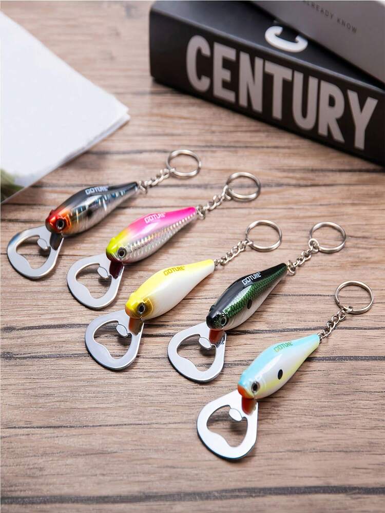 bottle opener fishing lure GOTURE 1pc Creative Fishing Lure Shaped Beer Bottle Opener, Outdoor Home  Gift Holiday Present Beverage Bottle Opener