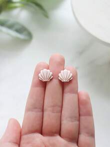 Bộ dụng cụ cắt đất sét hình bãi biển tươi mát, 1/6 chiếc cắt đất sét polymer, dụng cụ thủ công tự làm đồ trang sức bằng đất sét chủ đề ven biển. - Hồng - Xem 7