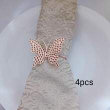 4pcs/10pcs 4cm/1.57in Diameter Metal Napkin Rings, Multiple Colors And Styles Available, Suitable For Restaurant Decor, Tabletop Accessories, Wedding Decoration, Fabric Crafts, Applicable For Cafe, Household, Restaurant, Party, Prom, Picnic, Team Building, Gathering With Friends, Home Decor, Office, Etc. Great Gift For Father's Day, Mother's Day, Holidays, Friends, Family, Teachers, Colleagues, And Daily Gifting. - Multicolor - View 16
