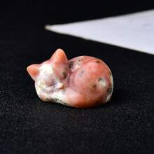 精美天然水晶雕刻猫咪，独特设计，疗愈水晶，蕴含能量的宝石，能量疗愈冥想石，家居装饰及礼品馈赠佳品，可随身携带，亦可作为节日礼物，来自 CUPIDCRYSTAL 品牌，狂欢节珠宝。 - 更多顏色 - 查看 17