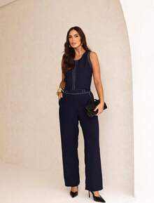 Women's Elegant Premium Tailored Suit – Sophisticated Style And Absolute Comfort. Casual And Stylish For The Office. - 藏蓝色 - 查看 2
