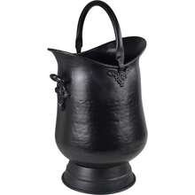 Elongated Tall Coal Scuttle Hod Bucket Antique Style With Casted Handles - Multicolor - View 1