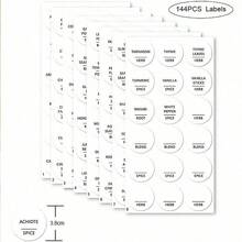 144pcs/Set Spice Jar Labels - Pre-Printed Minimalist Waterproof Stickers, Suitable For Kitchen Jars, Herbs And Seasoning Labels, Convenient For Pantry Organization - Multicolor - View 7