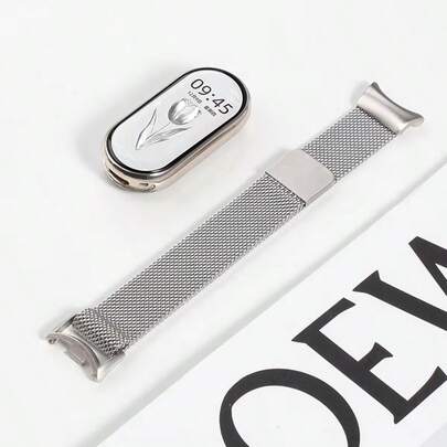 2 dây đeo bằng thép không gỉ cho Mi Band 10/9/8 NFC, phụ kiện vòng đeo tay từ tính bằng kim loại, phụ kiện đồng hồ đôi, món quà tuyệt vời cho nam và nữ sinh viên.