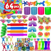 Bộ 64 món đồ nhét túi quà tặng tiệc tùng, quà Giáng sinh, đồ dùng số lượng lớn cho lớp học, giải thưởng hộp kho báu lễ hội, đồ nhét túi piñata, đồ dùng cho tiệc sinh nhật người lớn. - Màu xanh bạc hà - Xem 1