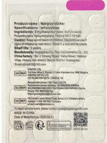 24PCS Pure Desire Style Sheer Nude Gradient Hand-Painted Pink Cherry Blossom Flowers With White Edge Luxury Press-On Nails Removable Nail Art - White - View 7