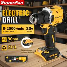SuperPan SP805 Brushless Cordless Drill/Driver, Multifunctional Rechargeable Power Drill For Home Use, Industrial Grade Handheld Drilling & Screwdriving Tool, Bare Tool Version - Yellow - View 1