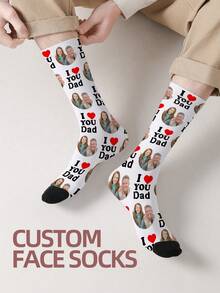 1 Đôi tất in hình khuôn mặt theo yêu cầu, có thể in ảnh cá nhân, những đôi tất cá nhân hóa thú vị có thể in bất kỳ hình khuôn mặt nào, thích hợp làm quà tặng cho kỷ niệm, Ngày Valentine, sinh nhật, đám cưới, Ngày của Mẹ, mùa thu và các dịp khác. - Nhiều màu - Xem 4