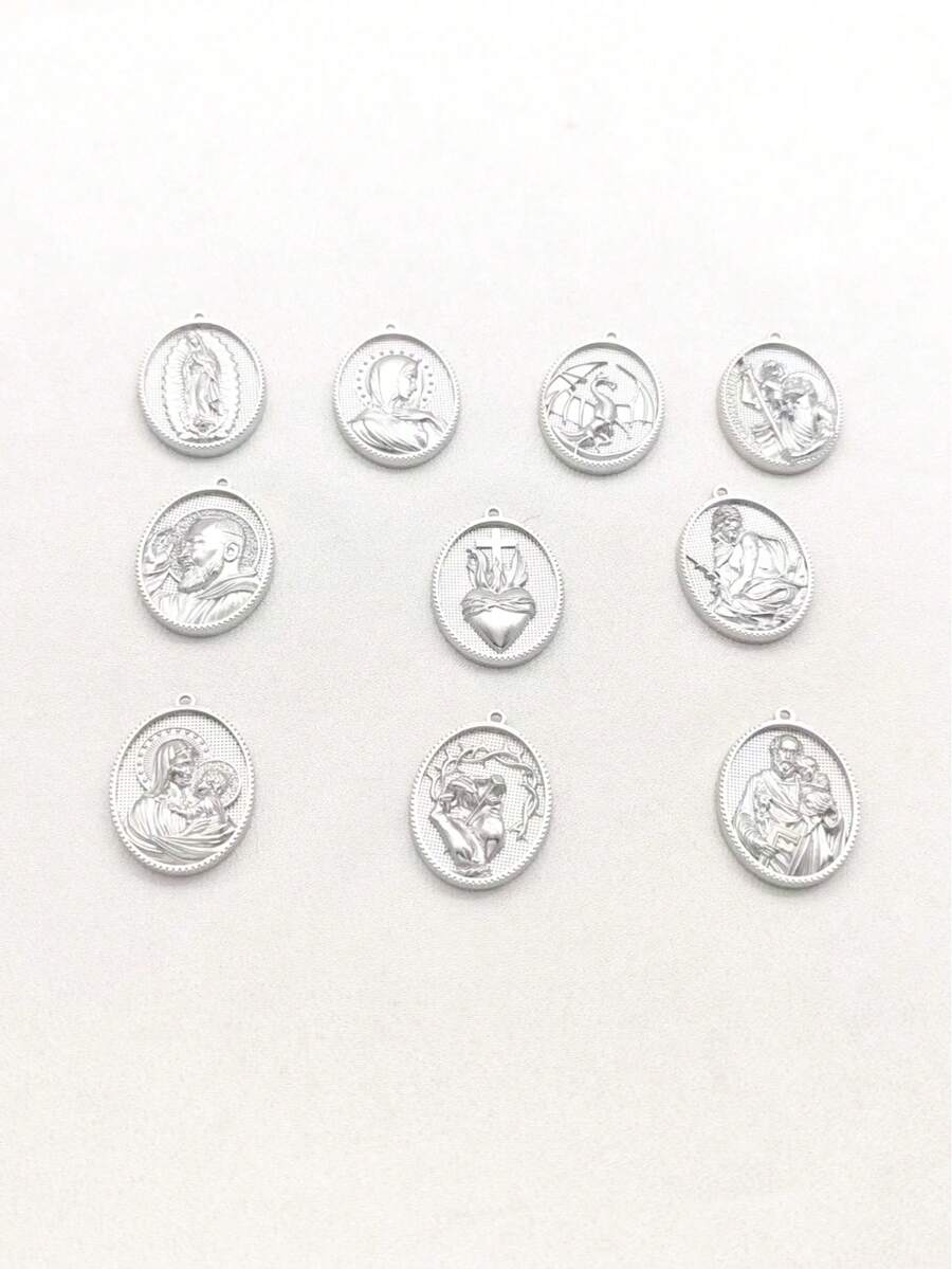 1pc Bohemian Style Multi-Element Necklace Pendant, Suitable For Different Occasions And Daily Wear - Silver - View 1