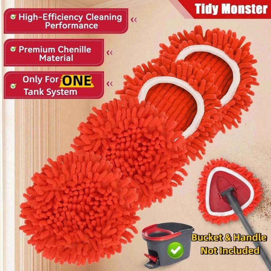 Chenille Duster Heads O-Cedar 2025 Unique Design Heads Turn Mop Into Long-Handle Duster Dry Cleaning Trap Bucket & Handle Not Included - 1 - View 1