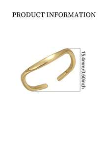 1 chiếc nhẫn/dây đeo ngón chân bằng bạc Sterling S925 không đối xứng, có thể điều chỉnh kích thước, dành cho nữ. - một vòng - Xem 3