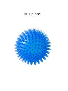 4个装，带声音的橡胶球，可咀嚼，多种颜色，互动式狗狗洁牙玩具，宠物训练和趣味游戏，室内外幼犬幼猫礼物 - 彩色 - 查看 13