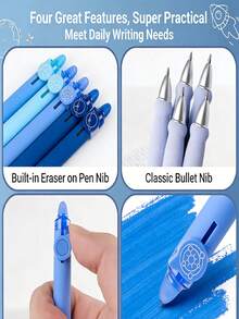 Bút bi có thể xóa, Bút bi mực nước, Có thể xóa, Bút bi có tẩy, Bút có thể xóa, Văn phòng phẩm, Bút gel có thể xóa, Bút bi có thể xóa (Màu đen) - Nhiều màu - Xem 6