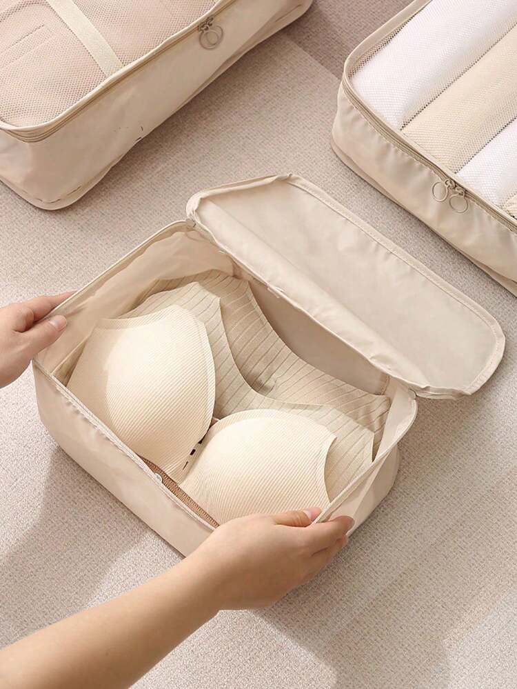 8pcs/Set Portable Travel Storage Bags, Multi-Functional Large Capacity Luggage Organizer Bags, Foldable Packing Cubes For Clothes, Underwear, Shoes, Cosmetics, Toiletries, Bohemian Style Suitable For Shirts, Bedding, Vacation, Shopping, Outdoor, Home Use - Multicolor - View 6