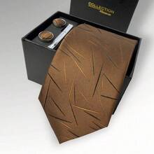 DOZE GOLDEN Premium Quality Traditional Tie Set For Events And Weddings. - 4Mármol - Ver 3