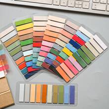 8 Styles/Pack, 200pcs Each, Total 1600pcs Index Label Stickers, PET Plastic Transparent, Suitable For Student Textbooks, Book Pages, Small Cards, Minimalist Bookmarks, Writable Memo Stickers School Supplies - one-size - View 8