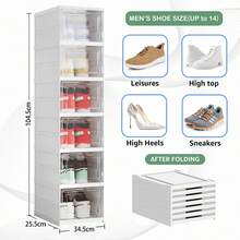 Boîte de rangement pour chaussures - Blanc - Voir 2