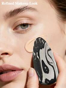 10/15/20个装火箭造型化妆海绵，黑白两色，适用于粉底和散粉，干湿两用，完美上妆。 - 彩色 - 查看 6
