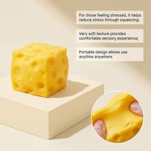 Đồ chơi bóp mềm hình pho mát dễ thương, chân thực, bóng giảm căng thẳng đàn hồi chậm, đồ chơi cảm giác bằng silicon mềm mại giúp giảm lo âu, món quà hoàn hảo cho sinh nhật, lễ Phục sinh, Halloween, Giáng sinh. - Xem 6