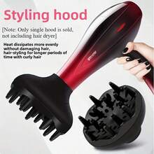 Reusable Wavy Hair Dryer Nozzle, Professional Hair Dryer Integrated Nozzle And Diffuser, Designed For Curly And Natural Hairstyles, Essential Tool For Daily Home Styling And Hair Salons, Easily Create Wavy Curls - Round - View 1