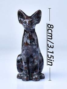 CUPIDCRYSTAL 8cm/3.15in Cat Carved From Crystal, Crafted From Natural Crystal. This Cute Healing Crystal Ornament Is An Excellent Choice As A Gift. - A - View 2