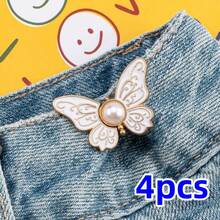 3/4pcs Butterfly Buckle Waist Belt, Adjustable Waist Size For Jeans And Wide-Leg Pants, Seamless Decoration Without Rivets - Multicolor - View 9