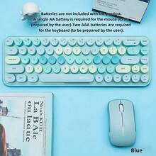 MOFII I Bean 2.4G Wireless Silent Keyboard And Mouse Set, Macaron Retro Round Keycaps, Feminine Style, Office Keyboard Compatible With PC Laptop, Battery Not Included - View 16