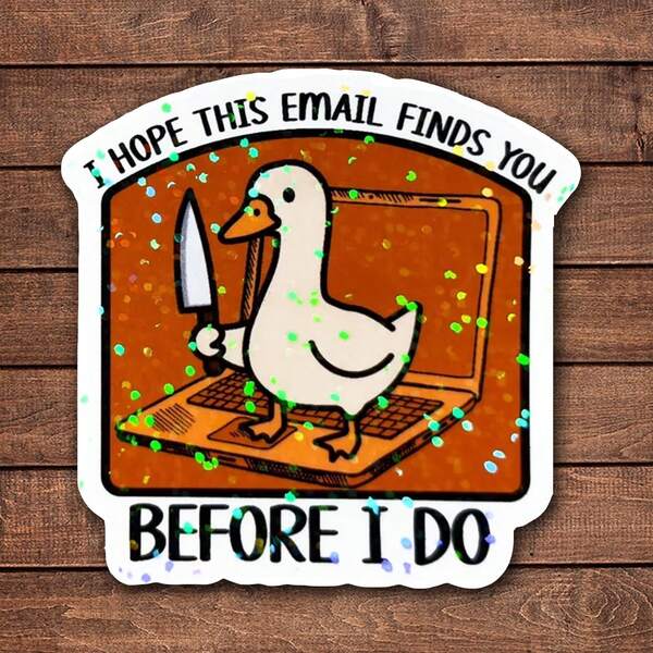 1/2/5pcs I Hope This Email Finds You Sticker | Perfect For Laptops, Water Bottles, Phones,Book Lovers & Readers, For Back To School,Paintings,Vase Decor,Gag Gift For Work Or Motivational Reminder,School Supplies,God,Home Decor,Classroom,Custom Stickers,Jesus,Self Care,Scrapbook Supplies,Letter Stickers