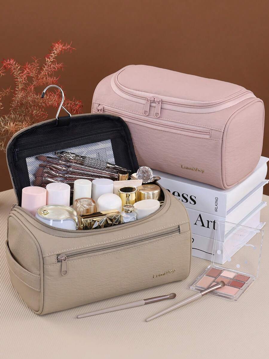Large Capacity Hanging Multi-Pocket Cosmetic Bag, Multi-Functional Toiletry Bag Portable Travel Organizer