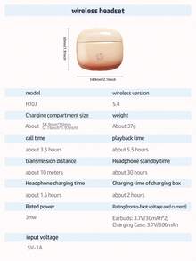 HP H10J 无线耳机 | 蓝牙 5.4 | IPX4 防水 | 30 小时播放时间 | 内置麦克风 | 带充电盒 - 查看 11
