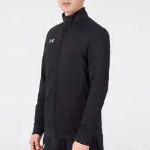 Under Armour 男士防风夹克，休闲跑步运动训练休闲外套 21500437-001 - 黑色 - 查看 2