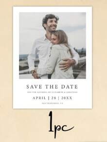 Thiệp báo hỷ tùy chỉnh có ảnh/Thiệp thông báo đám cưới cá nhân hóa/Bưu thiếp báo hỷ cho đám cưới/Thiệp mời cưới hiện đại/Thiệp mời tiệc đính hôn tùy chỉnh/Thiệp ảnh - Nhiều màu - Xem 6