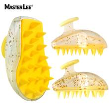 MASTERLEE 1个透明闪光按摩洗发刷，硅胶头皮清洁刷，男女通用 - 彩色 - 查看 2