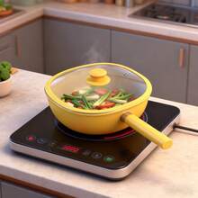 Ceramic Non-Stick Pan, Healthy Small Square Pan, Mini Wok, Home Use Wear-Resistant Flat Bottom Non-Stick Pan - View 7