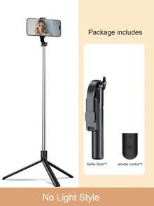 1.8米蓝牙无线自拍杆三脚架，带LED补光灯，360°旋转不锈钢便携式手机支架，轻巧便携，兼容 16/15/14/13/12/11/Max/Pro/Xs/Xr/X/Plus、Galaxy S25/S24/S23/S22 Ultra以及安卓智能手机，适合旅行/自拍，是妇女节、生日、周年纪念日、派对等场合的理想礼物。 - 均碼 - 查看 13