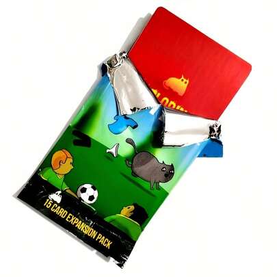 Soccer-Themed 15-Card Expansion Pack - Playful Feline Football Party Games & Activities - Hilarious Cat & Soccer-Themed Card Challenges For 2-5 Players, Ideal For Family Game Nights, Sports Watch Parties & Group Play - Compact Portable Design For On-The-Go Laugh-Out-Loud Group Entertainment
