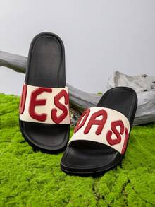 Men's Casual Indoor/Outdoor Flat Slip-On Sandals, Lightweight & Comfortable, Suitable For Beach & Water Activities - Black - View 8