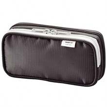 LIHITLAB Estuche doble para bolígrafo negro 3.3 x 6.9" A7660 24 Negro 3.3" x 6.9" - 3,3 pulgadas x 6,9 pulgadas - Ver 1