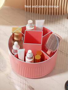 1pc 360° Rotating Makeup Brush Holder, Bathroom Storage, Desktop Organizer Set, Bathroom Storage Box, Convenient Makeup, Makeup Brushes, Lipstick Pens, Office Art, Home Storage, Room Decor, Home Decor, Bathroom Accessories - Multicolor - View 6