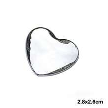 1pc Silver 3D Metal Heart-Shaped Car Sticker, Personalized Metal Car Sticker, Creative Love Heart Standard Tail Sticker - A - View 7