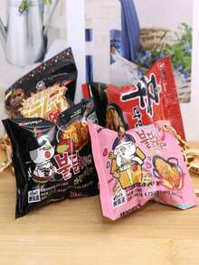 Creative Simulation Bagged Turkey Noodles Shin Ramyun Instant Noodles Play Food Keychain Pendant Bag Pendant - Multicolor - View 1