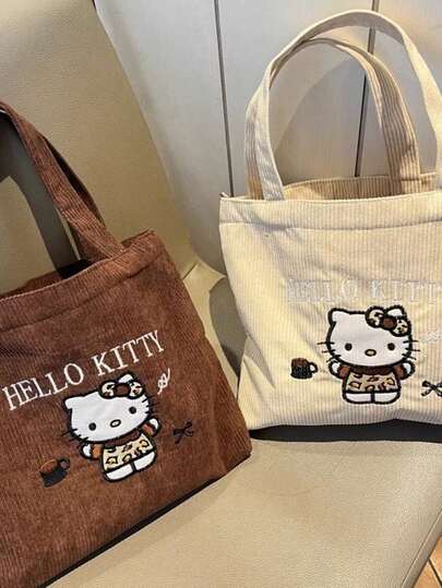  Túi đeo vai bằng len cỡ lớn hình Hello Kitty của Sanrio rất dễ thương, phù hợp cho công việc và đi chơi. Đây là một chiếc túi xách tay tiện dụng và thời trang, lý tưởng cho kỳ nghỉ và tập gym. Thích hợp làm túi đựng đồ chăm sóc da, đồ dùng du lịch, đồ dùng ký túc xá, quà tặng cô dâu, quà tặng mẹ, quà sinh nhật, quà tặng bạn bè và giáo viên.